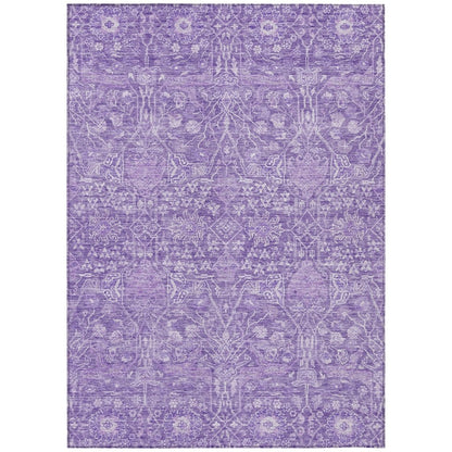 LOOMLAN Rugs Mila Purple Washable Indoor-Outdoor Rug