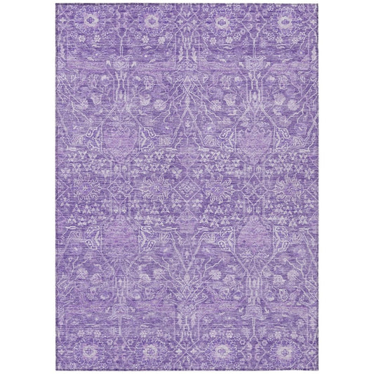 LOOMLAN Rugs Mila Purple Washable Indoor-Outdoor Rug