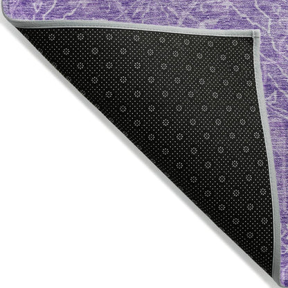 LOOMLAN Rugs Mila Purple Washable Indoor-Outdoor Rug