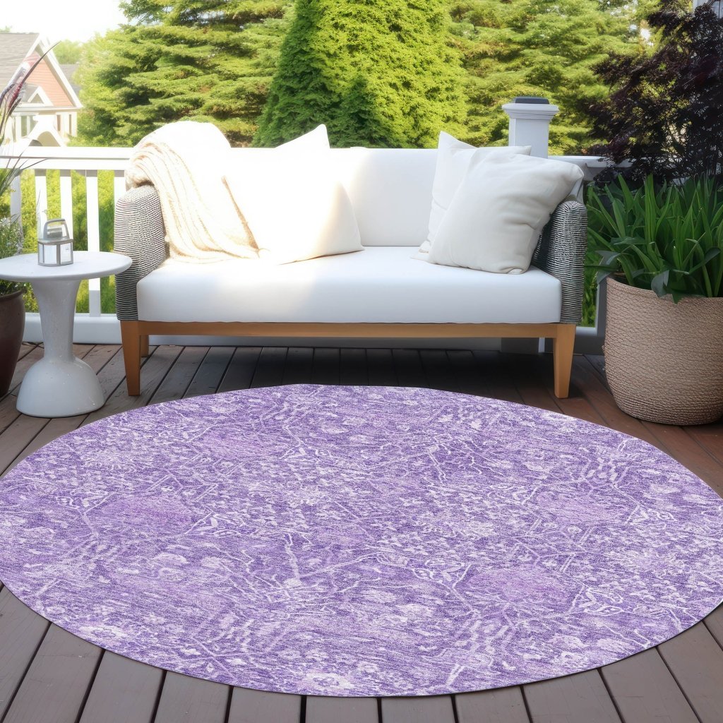 LOOMLAN Rugs Mila Purple Washable Indoor-Outdoor Rug