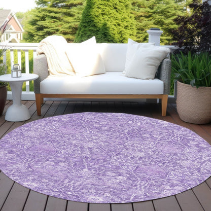 LOOMLAN Rugs Mila Purple Washable Indoor-Outdoor Rug