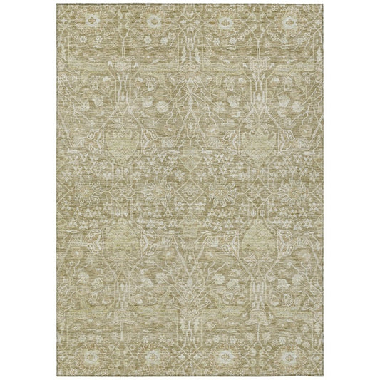 LOOMLAN Rugs Mila Taupe Washable Indoor-Outdoor Rug