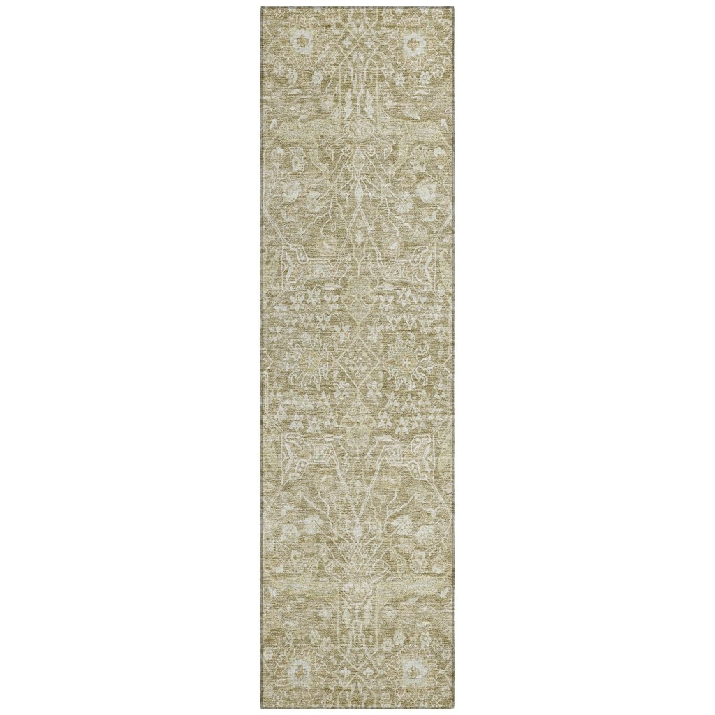 LOOMLAN Rugs Mila Taupe Washable Indoor-Outdoor Rug