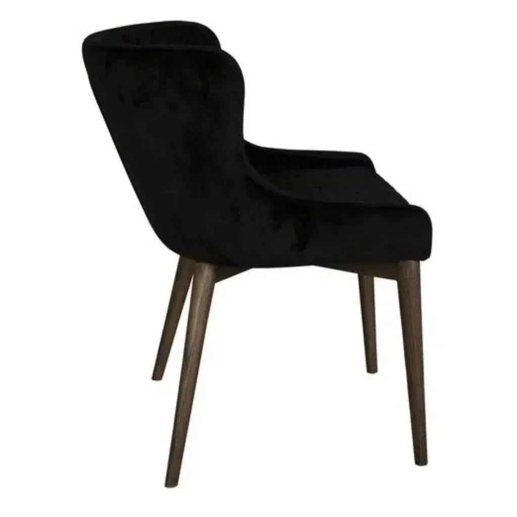 Mila Wood Full Back Armless Dining Chair 2PC - LOOMLAN - LH Imports - Dining Chairs