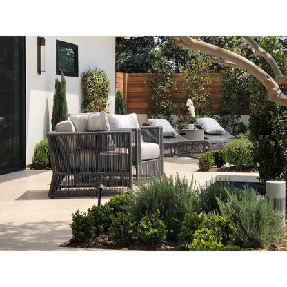 Milano Modern Cushionless Outdoor Chaise - LOOMLAN - Sunset West - Outdoor Chaises