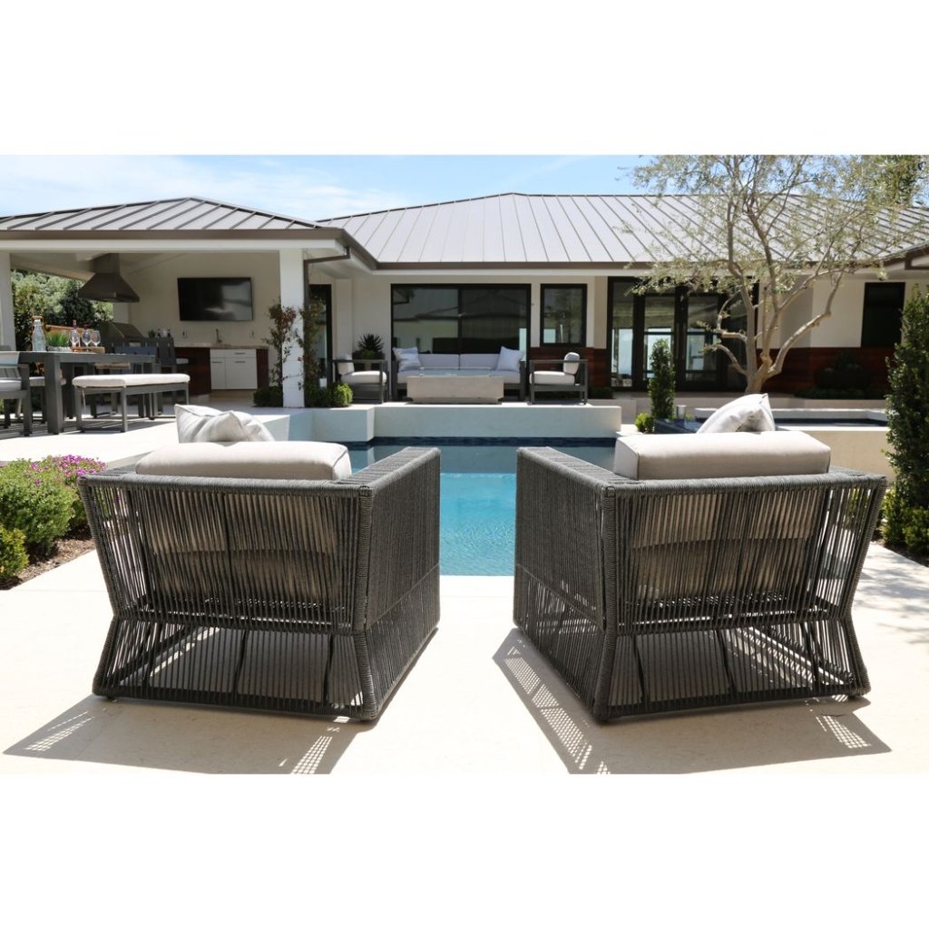 Milano Sunbrella Outdoor Club Chair - LOOMLAN - Sunset West - Outdoor Accent Chairs