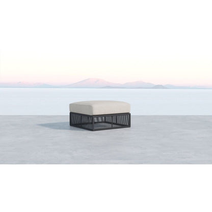 Milano Sunbrella Rectangular Outdoor Ottoman - LOOMLAN - Sunset West - Outdoor Ottomans