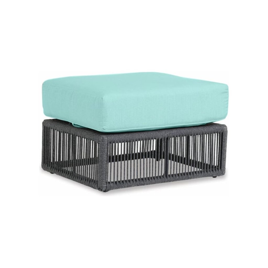 Milano Sunbrella Rectangular Outdoor Ottoman - LOOMLAN - Sunset West - Outdoor Ottomans