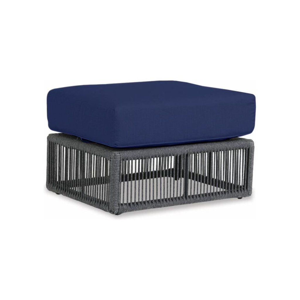 Milano Sunbrella Rectangular Outdoor Ottoman - LOOMLAN - Sunset West - Outdoor Ottomans