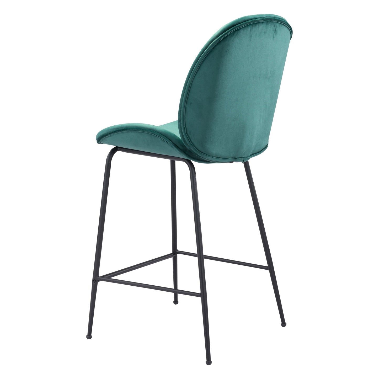 Miles Counter Chair Green - Sideboards and Things Accents_Black, Back Type_With Back, Brand_Zuo Modern, Color_Black, Color_Green, Depth_20-30, Finish_Powder Coated, Height_40-50, Materials_Metal, Metal Type_Steel, Number of Pieces_2PC Set, Product Type_Counter Height, Upholstery Type_Fabric Blend, Upholstery Type_Polyester, Width_20-30