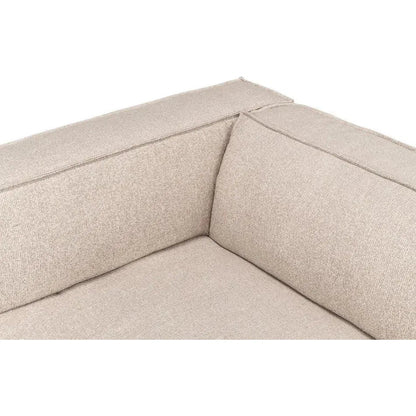 Sarreid Miles Linen Sofa Low Profile 109"