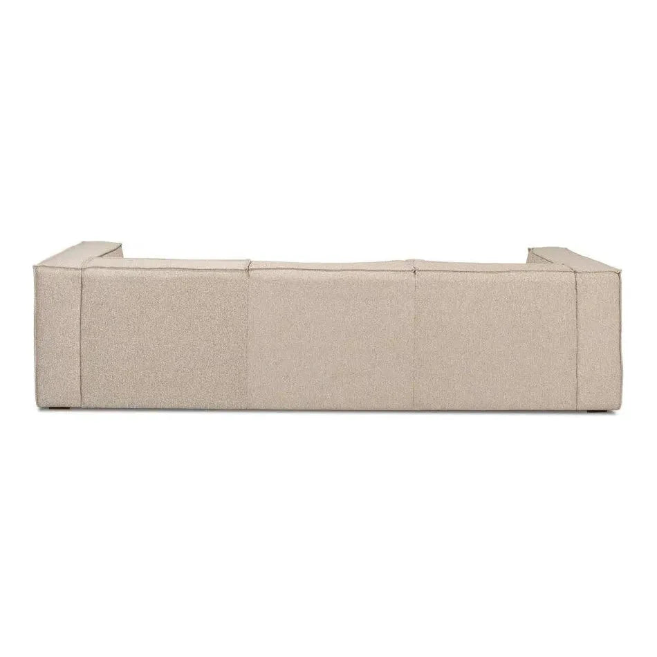 Sarreid Miles Linen Sofa Low Profile 109"