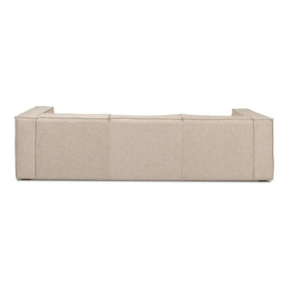 Sarreid Miles Linen Sofa Low Profile 109"