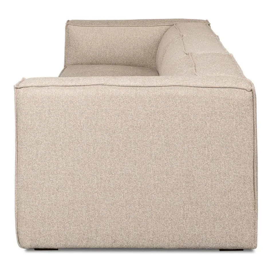 Sarreid Miles Linen Sofa Low Profile 109"