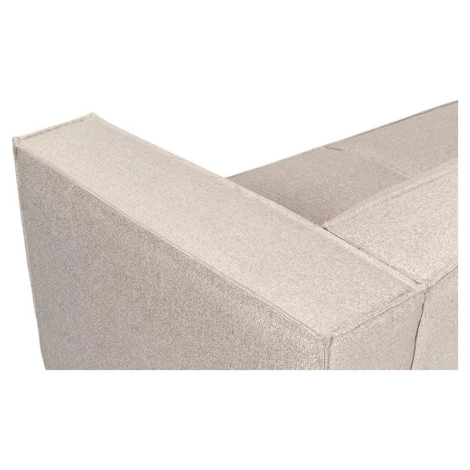 Sarreid Miles Linen Sofa Low Profile 109"