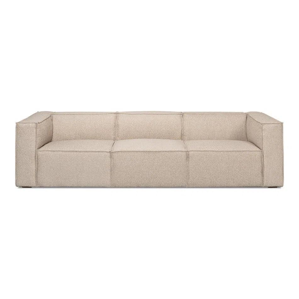 Sarreid Miles Linen Sofa Low Profile 109"