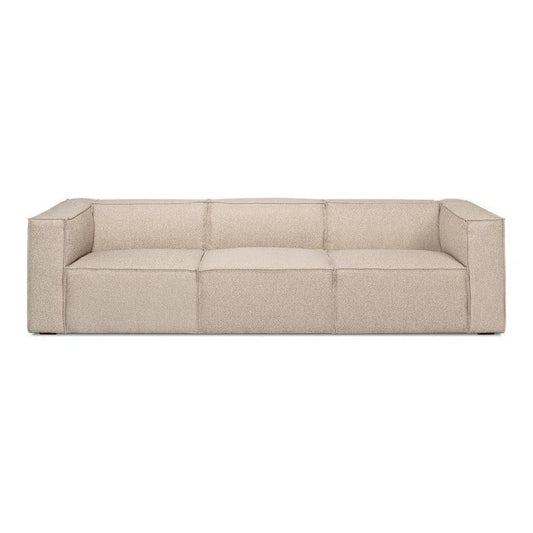 Sarreid Miles Linen Sofa Low Profile 109"
