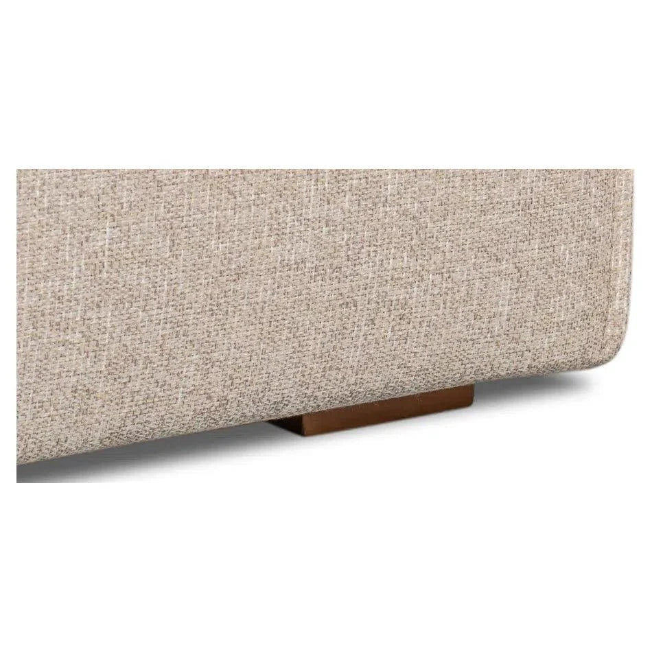 Sarreid Miles Linen Sofa Low Profile 109"