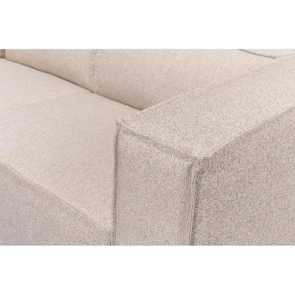 Sarreid Miles Linen Sofa Low Profile 109"