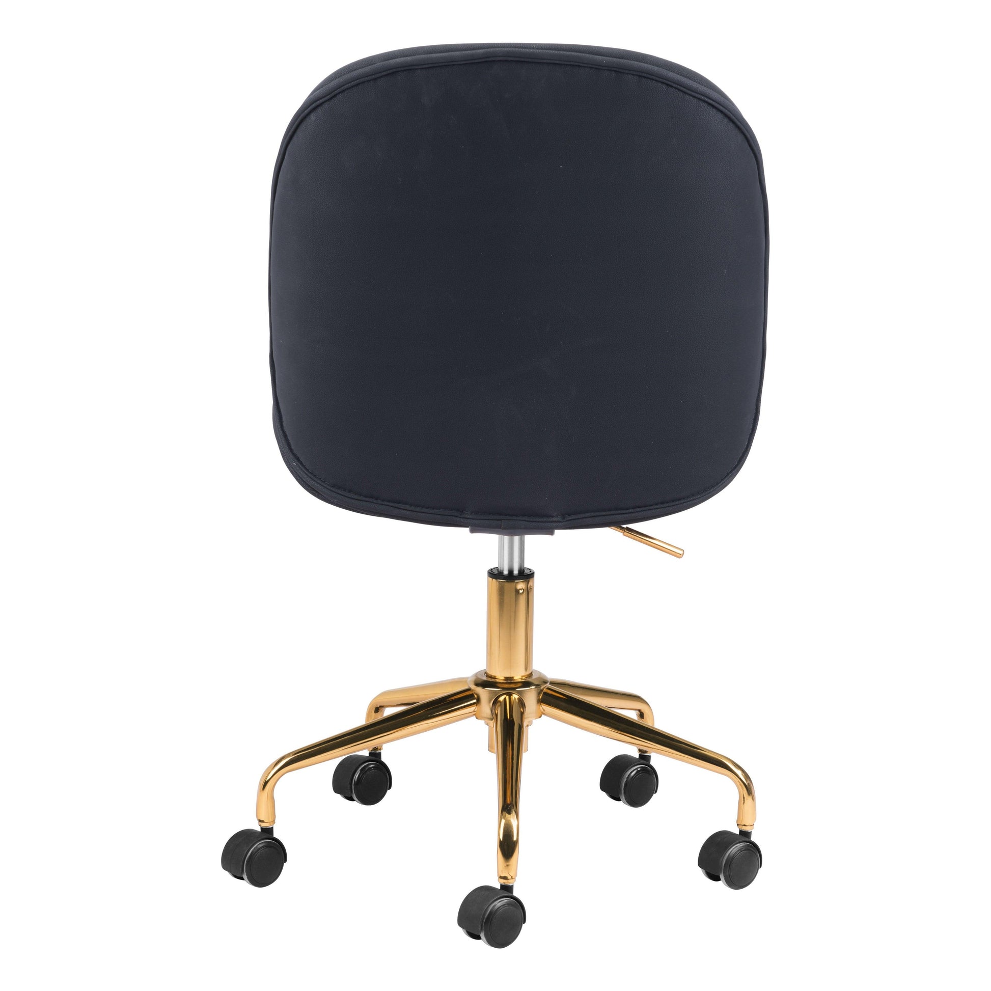 Miles Office Chair Black - Sideboards and Things Accents_Gold, Brand_Zuo Modern, Color_Black, Color_Gold, Depth_20-30, Features_Adjustable Height, Finish_Polished, Height_30-40, Materials_Metal, Materials_Wood, Metal Type_Steel, Upholstery Type_Fabric Blend, Upholstery Type_Polyester, Width_20-30, Wood Species_Plywood