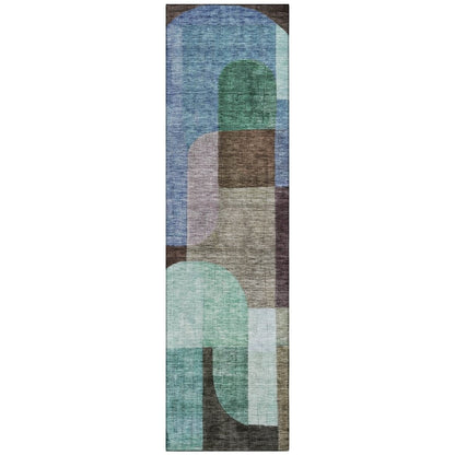 LOOMLAN Rugs Milo Brown Washable Indoor-Outdoor Rug