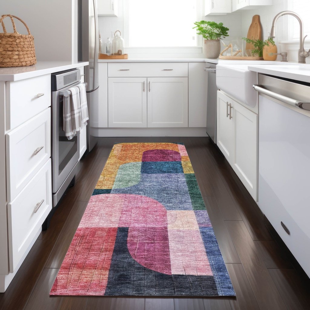 LOOMLAN Rugs Milo Green Washable Indoor-Outdoor Rug