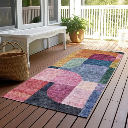 LOOMLAN Rugs Milo Green Washable Indoor-Outdoor Rug