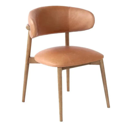 Milo Vintage Leather Armless Dining Chair - LOOMLAN - LH Imports - Dining Chairs