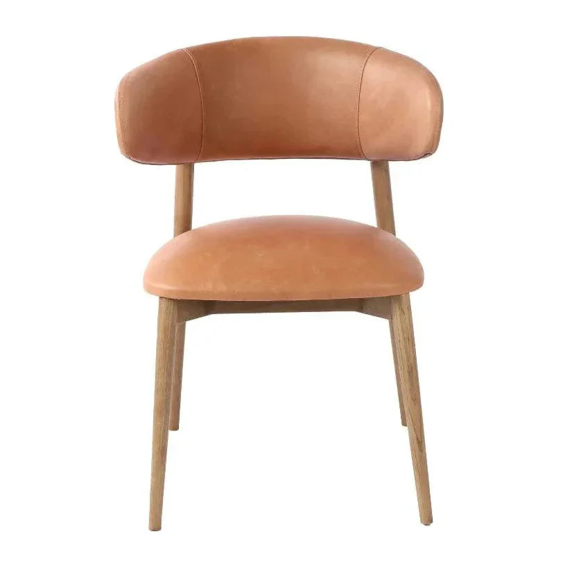 Milo Vintage Leather Armless Dining Chair - LOOMLAN - LH Imports - Dining Chairs