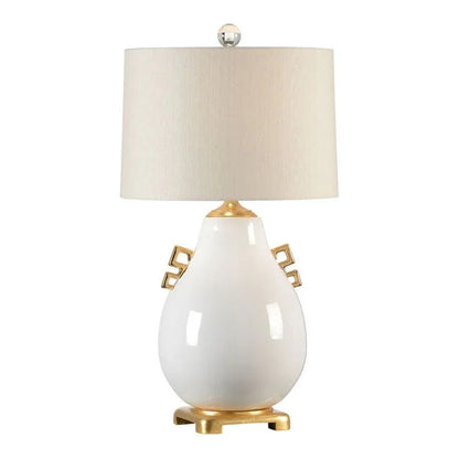 Ming White Glazed Ceramic Table Lamp