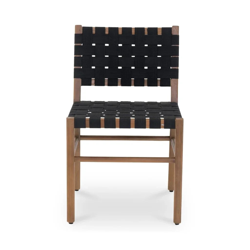 Moe's Home Mira Black Solid Teak Frame Outdoor Dining Chair