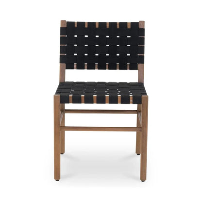 Moe's Home Mira Black Solid Teak Frame Outdoor Dining Chair