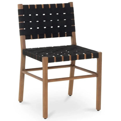 Moe's Home Mira Black Solid Teak Frame Outdoor Dining Chair