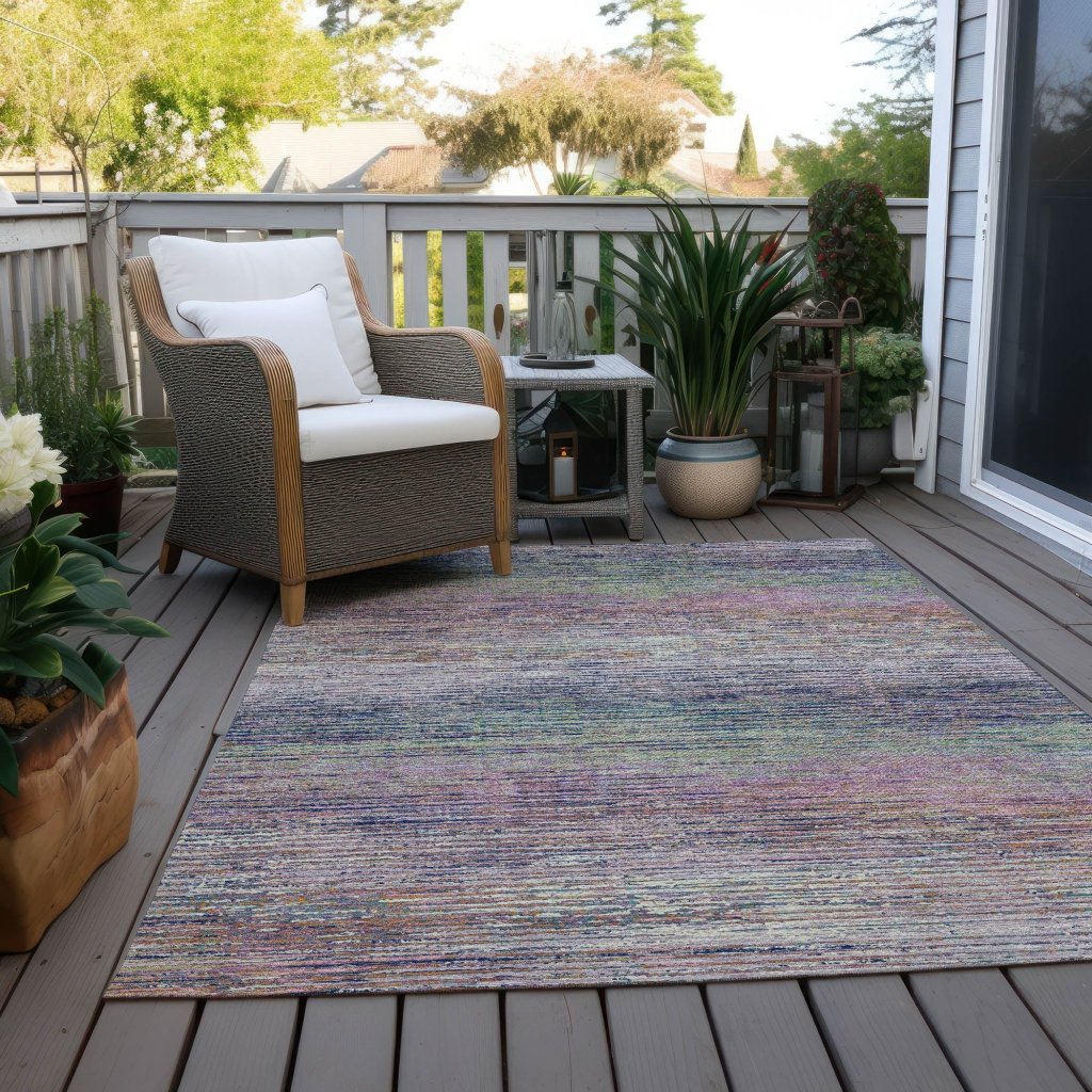 LOOMLAN Rugs Mirae Pink Washable Indoor-Outdoor Rug