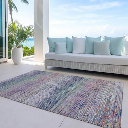 LOOMLAN Rugs Mirae Pink Washable Indoor-Outdoor Rug
