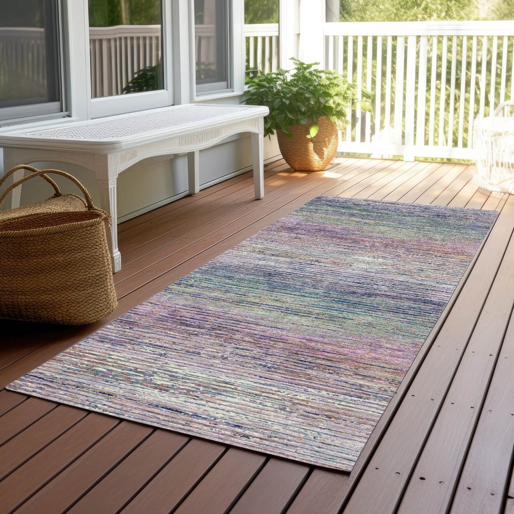 LOOMLAN Rugs Mirae Pink Washable Indoor-Outdoor Rug