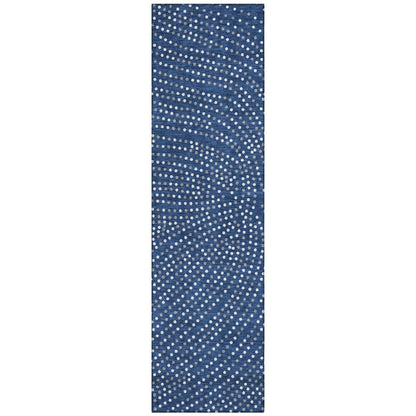 LOOMLAN Rugs Mirelia Blue Washable Indoor-Outdoor Rug