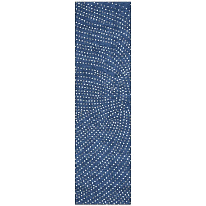 LOOMLAN Rugs Mirelia Blue Washable Indoor-Outdoor Rug