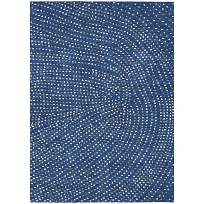 LOOMLAN Rugs Mirelia Blue Washable Indoor-Outdoor Rug
