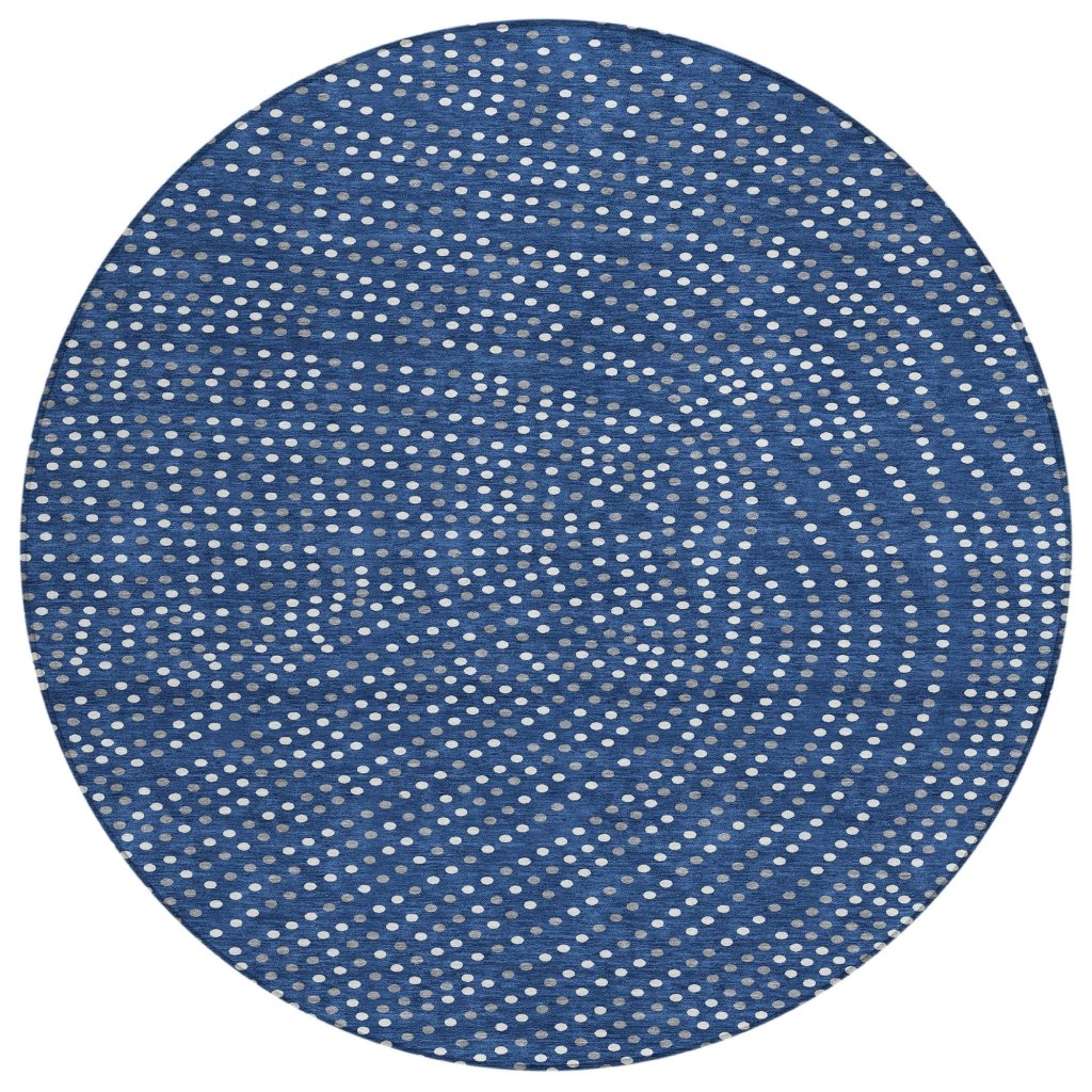 LOOMLAN Rugs Mirelia Blue Washable Indoor-Outdoor Rug