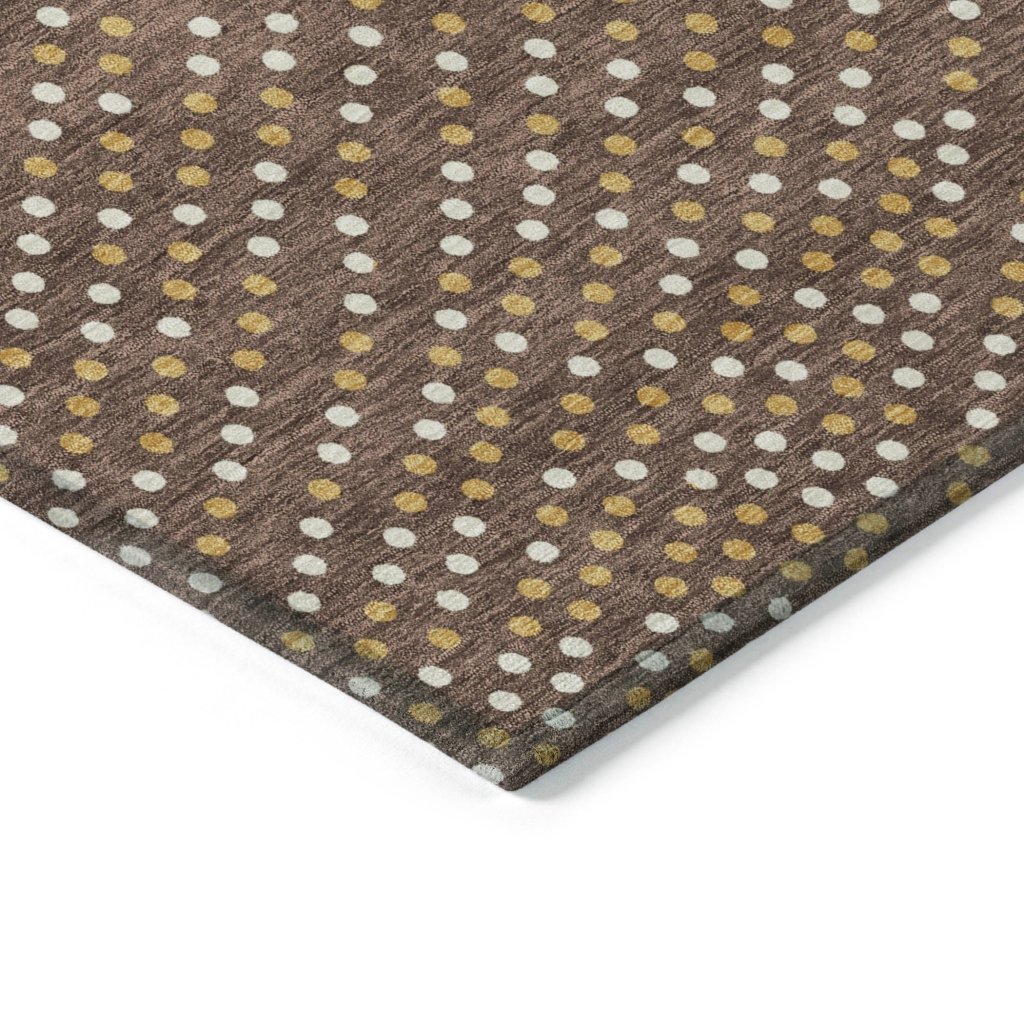 LOOMLAN Rugs Mirelia Brown Washable Indoor-Outdoor Rug