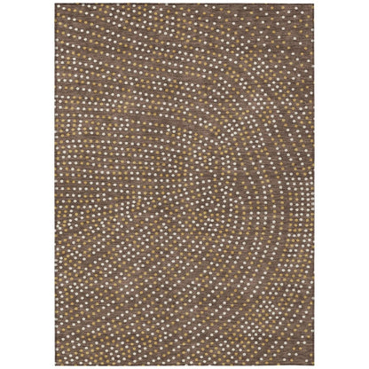 LOOMLAN Rugs Mirelia Brown Washable Indoor-Outdoor Rug