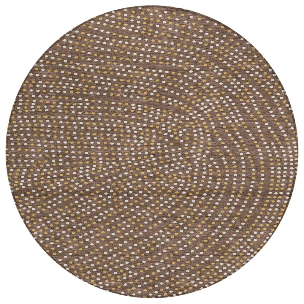 LOOMLAN Rugs Mirelia Brown Washable Indoor-Outdoor Rug