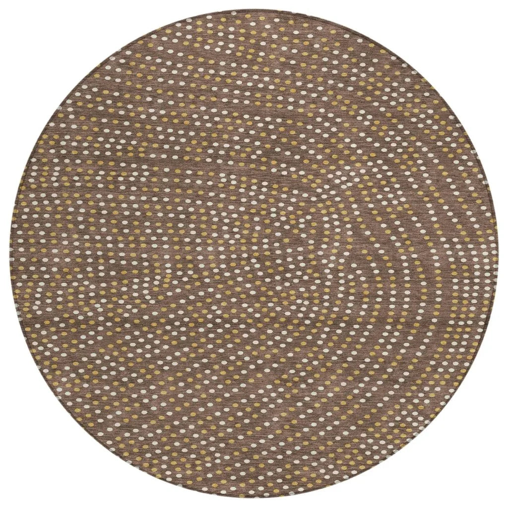 LOOMLAN Rugs Mirelia Brown Washable Indoor-Outdoor Rug