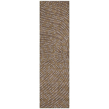LOOMLAN Rugs Mirelia Brown Washable Indoor-Outdoor Rug