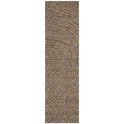 LOOMLAN Rugs Mirelia Brown Washable Indoor-Outdoor Rug