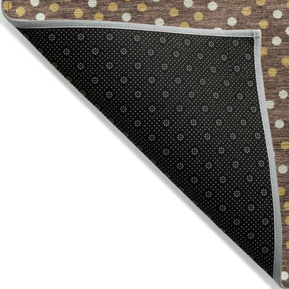 LOOMLAN Rugs Mirelia Brown Washable Indoor-Outdoor Rug