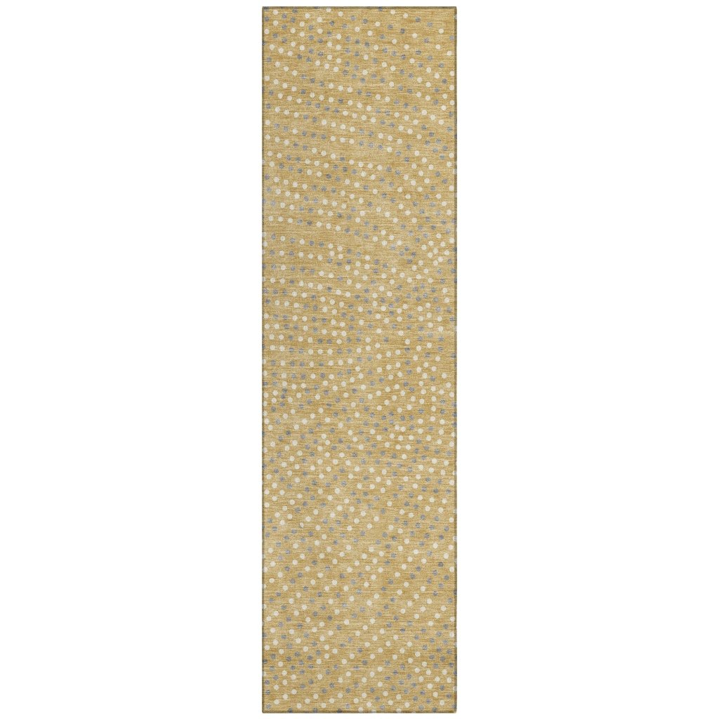 LOOMLAN Rugs Mirelia Gold Washable Indoor-Outdoor Rug
