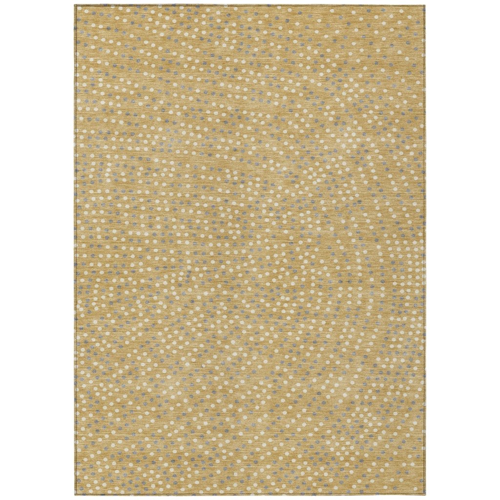 LOOMLAN Rugs Mirelia Gold Washable Indoor-Outdoor Rug