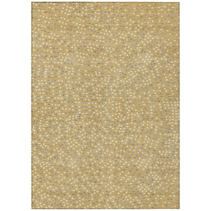 LOOMLAN Rugs Mirelia Gold Washable Indoor-Outdoor Rug